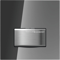 Pneumatyczny zawór spłukujący Geberit do pisuaru, ręczny, Typ 50, szkło dymione, prostokątny