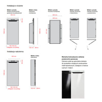 Grzejnik elektryczny ZEHNDER Zenia 1000 x 450 mm, kolor biały, moc 1000 W