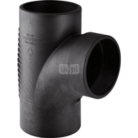 Trójnik GEBERIT Silent-db20 88.5' PE 135 mm x 110 mm x 135 mm (króciec z tworzywa sztucznego do spawania/zgrzewania x króciec z tworzywa sztucznego do spawania/zgrzewania x króciec z tworzywa sztucznego do spawania/zgrzewania), kolor czarny