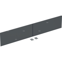 Zestaw frontów szuflad (2 szt.) do dolnej szafki pod umywalkę z dwoma szufladami GEBERIT ONE, kol. czarny matowy