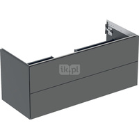 Szafka pod umywalkę Geberit ONE, z dwoma szufladami: Szerokość umywalki=120cm, Lava, Lakierowany matowy