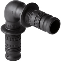 Kolano 90' GEBERIT Mepla, PVDF / PVDF, 20 mm, DN 15 x 20 mm x DN 15 (końcówka wciskowa x końcówka wciskowa), (głębokość: 22 mm) z uszczelką