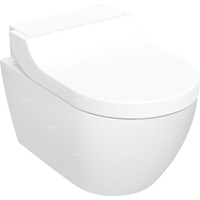 Urządzenie WC z funkcją higieny intymnej Geberit AquaClean Tuma Comfort, wisząca miska WC: Miska ustępowa: biały / KeraTect, Panel dekoracyjny: szkło białe