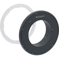 Rozetka Geberit do zdalnego uruchamiania spłukiwania typ 10, okrągły, przycisk podtynkowy: Czarny / Matowy
