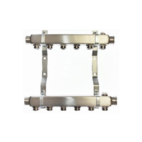 Rozdzielacz do instalacji c.o. QIK Optimo III RN-5 (inox) GW 1'', 11-obieg. GZ 3/4'' z nyplami