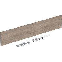 Zestaw frontów szuflad (2 szt.) do szafki pod umywalkę podwójną GEBERIT iCon, kol. orzech włoski hickory melamina, struktura drewna szer.1200 mm