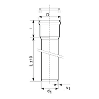 Rura kanalizacyjna zewnętrzna PVC-U MAGNAPLAST KGEL 400 x 6000 x 11.7 z kielichem wydłużonym lita pomarańczowa, klasa C - SN 8