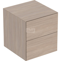 Szafka boczna Geberit ONE, z dwoma szufladami: 45x49.2x47cm, Dąb / Melamina, struktura drewna
