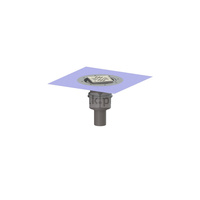 Wpust Practicus, DN70, odpł.pionowy, z nasadką Variofi i kratką szczel. / ramą nierdz. 120x120