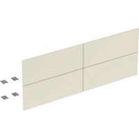 Zestaw frontów szuflad do dolnej szafki pod umywalkę z czterema szufladami GEBERIT ONE, kol. piaskowoszary wysoki połysk