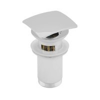 Zestaw odpływowy do umywalki PERFEXIM SPPMWK01K biały 2 3/4'', przycisk kwadratowy wypukły