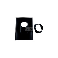 Płyta dachowa czarna DN 100/60 x 125/80 o nachyleniu 25-45 st., z elastyczną osłoną u dołu