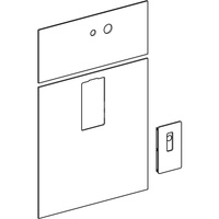 Obudowa przednia do modułu sanitarnego Geberit Monolith do umywalki, szerokość 73 cm, do mieszacza z prawej: Umbra / Szkło