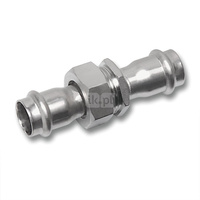 Śrubunek SANHA NiroSan Press trzyczęściowy, stal nierdzewna, 28 mm (zw x zw)