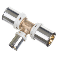 Trójnik QIK Zaprasowywany XPRT redukcja mosiądz 63 mm x 32 mm x 63 mm (złącze zaprasowywane)