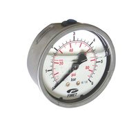 Manometr glicerynowy aksjalny 1/4"  MG3A-INOX 50 0-6 G1/4BS /D+NK+Z0+QL WATTS