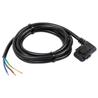 Wtyczka kątowa lewa z kablem 2 metry