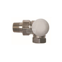 Zawór grzejnikowy termostatyczny HERZ TS-90-KV 3-osiowy cd, połączenie 1/2'' (niklowanie) zielony