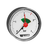 Manometr aksjalny G3/8, F+R101, przyłacze tylne 3/8'', tarcza 63 mm, 0-4 bar