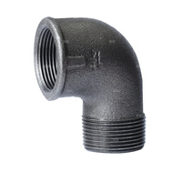 Kolano nakrętno-wkrętne czarne 3/4'' A4 STRONG_S