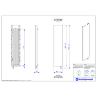 Grzejnik elektryczny Instal Projekt Inventio Electro biały/silk, ekran szary c12 40x180 cm INVE-40/180E12+GH-06C2