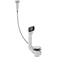 Odpływ zlewowy Geberit z przelewem i zdalnym uruchamianiem: G=1 1/2″, Polerowany