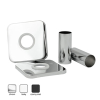 ZMK2B Zestaw maskujący do grzejników z dwiema rozetami kwadratowymi i tulejami, biały