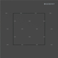 Pneumatyczny zawór spłukujący Geberit do pisuaru, ręczny, Typ 40, stal nierdzewna czarny, prostokątny