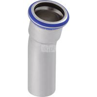 Kolano 15' GEBERIT Mapress Edelstahl jednokielichowe, stal nierdzewna, 42 mm, DN 40 x 42 mm x DN 40 (końcówka wciskowa x mufa zaprasowywana) z uszczelką