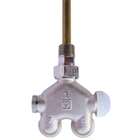 Zawór termost. do grzejn. HERZ VUA-40 kątowy mosiądz 1/2'' x 3/4'' rozstaw osi 40 mm do systemu jednorurowego z rur. zanurz.