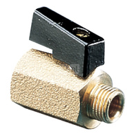 Zawór odcinający kulowy, przyłącza: gwint wew./gwint zew., typ MINI, Pnom 1,6 MPa, 1/4"