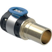 Złączka przejściowa  GEBERIT FlowFit / Mapress, brąz bezołowiowy, 20 mm x 15 mm (łącznik zaprasowywany x końcówka wsuwana)