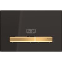 Przycisk uruchamiający Geberit Sigma50, przedni, czarny, przyciski: mosiądz, prostokątny