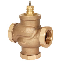 Zawór regulacyjny 3-drożny DANFOSS brąz GW metryczny DN 15, 15 mm, max. 130'C, max. 1bar, ze sterowaniem elektrycznym