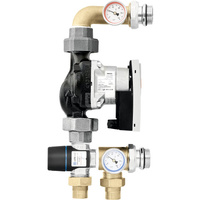 Grupa pompowa z termostatycznym trójdrogowym zaworem mieszającym - Kvs = 2.5 20-43'C