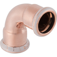 Kolano 90' GEBERIT Mapress Kupfer, Cu, 28 mm, DN 25 x 28 mm x DN 25 (mufa zaprasowywana x mufa zaprasowywana), (głębokość: 34 mm) z uszczelką