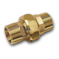 Śrubunek SANHA PURAFIT z uszczelką trzyczęściowy, Cu, 1'' (GZ)