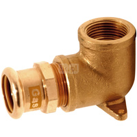 Kolano ścienne z uszami GW Copper Gas - 15 Rp1/2" L = 43 mm