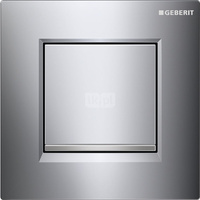 Pneumatyczny zawór spłukujący Geberit do pisuaru, ręczny, Typ 20, chrom bł.-chrom mat-chrom bł., prostokątny