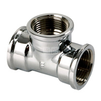 Trójnik FERRO mosiądz 3/4'' GW, kolor chrom