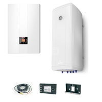 Pakiet - Kocioł gazowy jednofunkcyjny WOLF FGB-24 kondensacyjny wiszący 5.3 - 20.7 kW + Czujnik c.w.u. + RegulatorBM-2 + Zasobnik c.w.uVulcan 140L wiszący