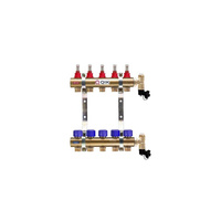 Rozdzielacz mosiężny do OP z przepływ - QIK BASIC II C- 6 sekcji