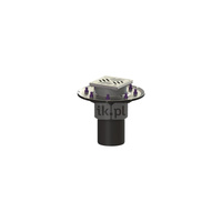 Wpust KESSEL Ecoguss z 1 przyłączem DN 100, odpływ pionowy (zdejmowany), kratka 120x120mm stal nierdzewna