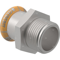 Złączka przejściowa Geberit Mapress Therm z gwintem zewnętrznym d18-R3/4