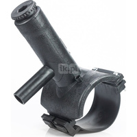 Trójnik siodłowy PE z nawiertką 90x 63 czarny z obejmą WEBA