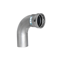 Łuk 90' SANHA Heavy Steel Press, stal (cynk/nikiel), 1'' (zw x GW)