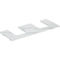 Blat pod umywalkę Geberit ONE z wycięciem, gres szkliwiony, do umywalki nablatowej w kształcie misy: B1=17.6cm, Przekrój=Lewa i prawa strona, Biały, imitacja marmuru