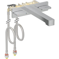 Bateria umywalkowa Geberit ONE, kształt geometryczny, ścienna, z mieszaczem, do podtynkowej skrzynki funkcyjnej, L22 cm, chrom