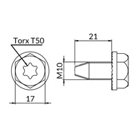Śruba samogwintująca SP M10x21 XPCSPM10X21