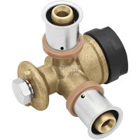 Trójnik ścienny mosiężny kątowy GW ultraPRESS - 20 Rp1/2" L = 41 mm